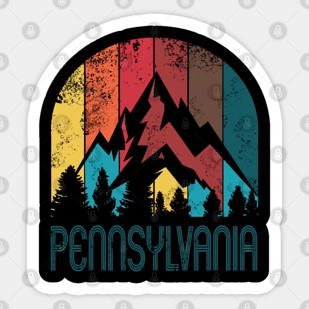 Retro Pennsylvania Design or Men Women and Kids Sticker by HopeandHobby